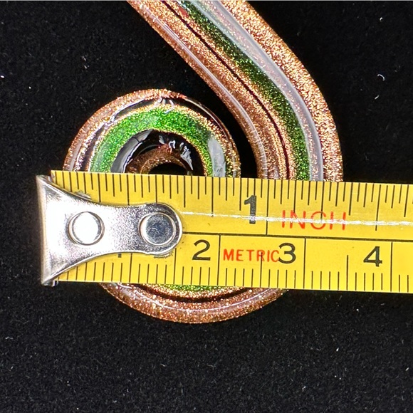 Glass and metallic Italian Necklace - Picture 5 of 6